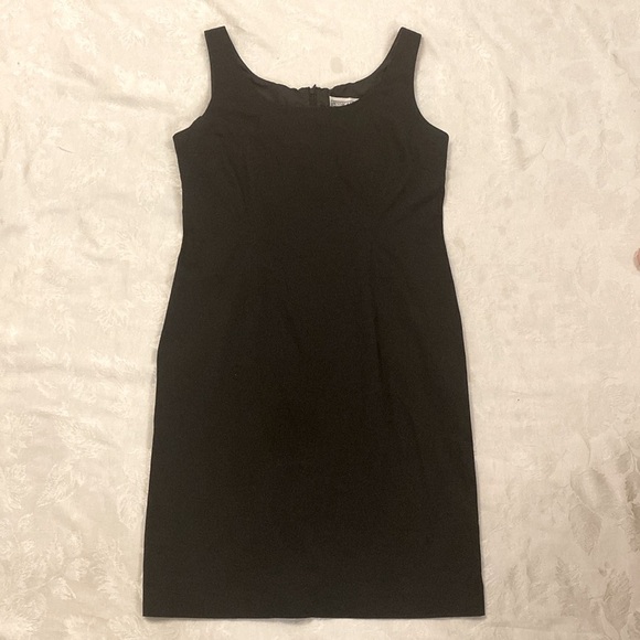 Vintage Jessica Howard Dress Womens Size 14 Plain Black Sleeveless Zip Up - Picture 8 of 9